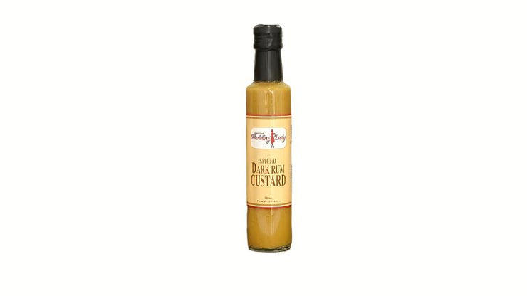 250ml bottle of Spiced Dark Rum Custard for Pudding Lady